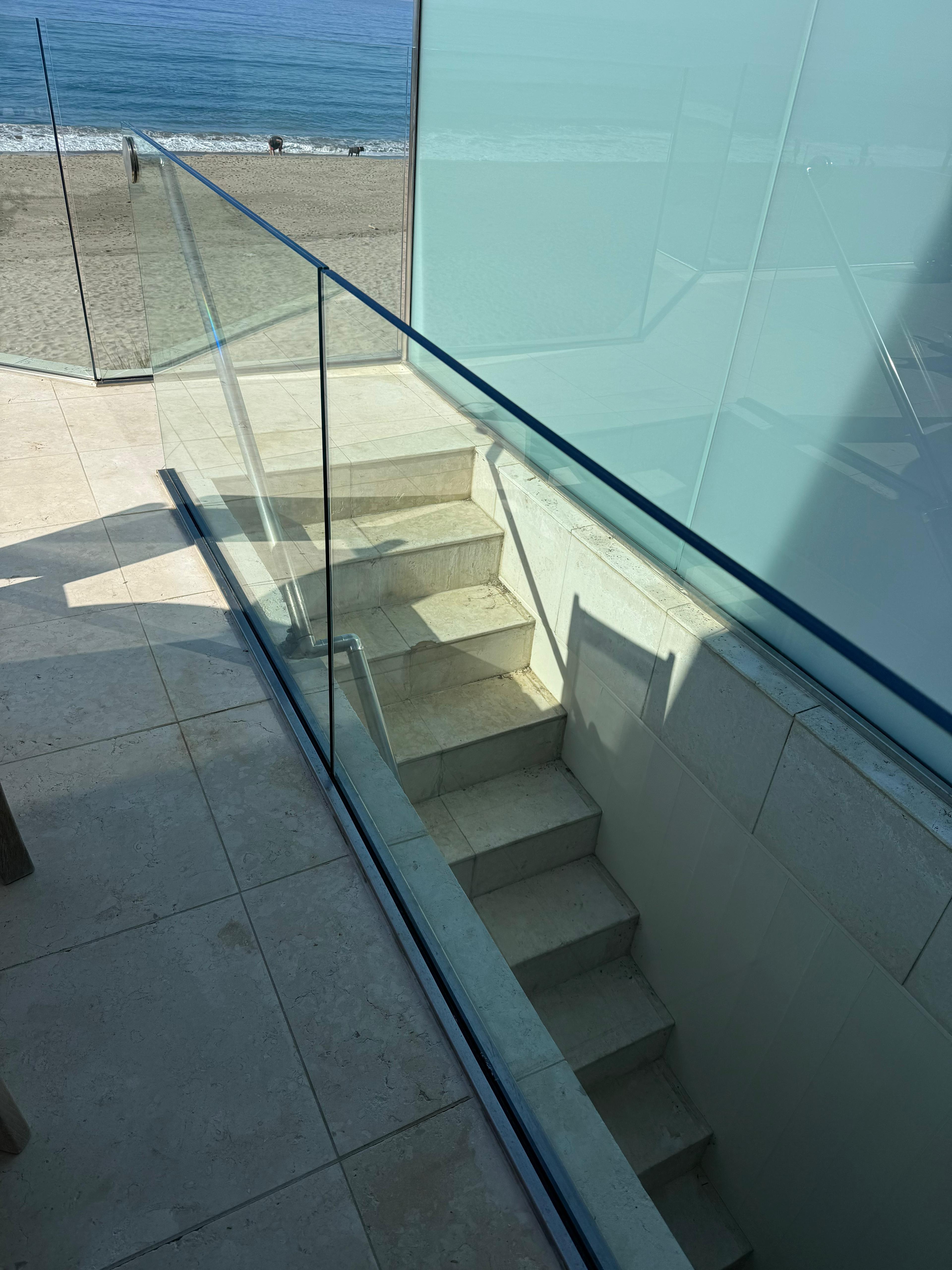 Beachfront terrace cleaning