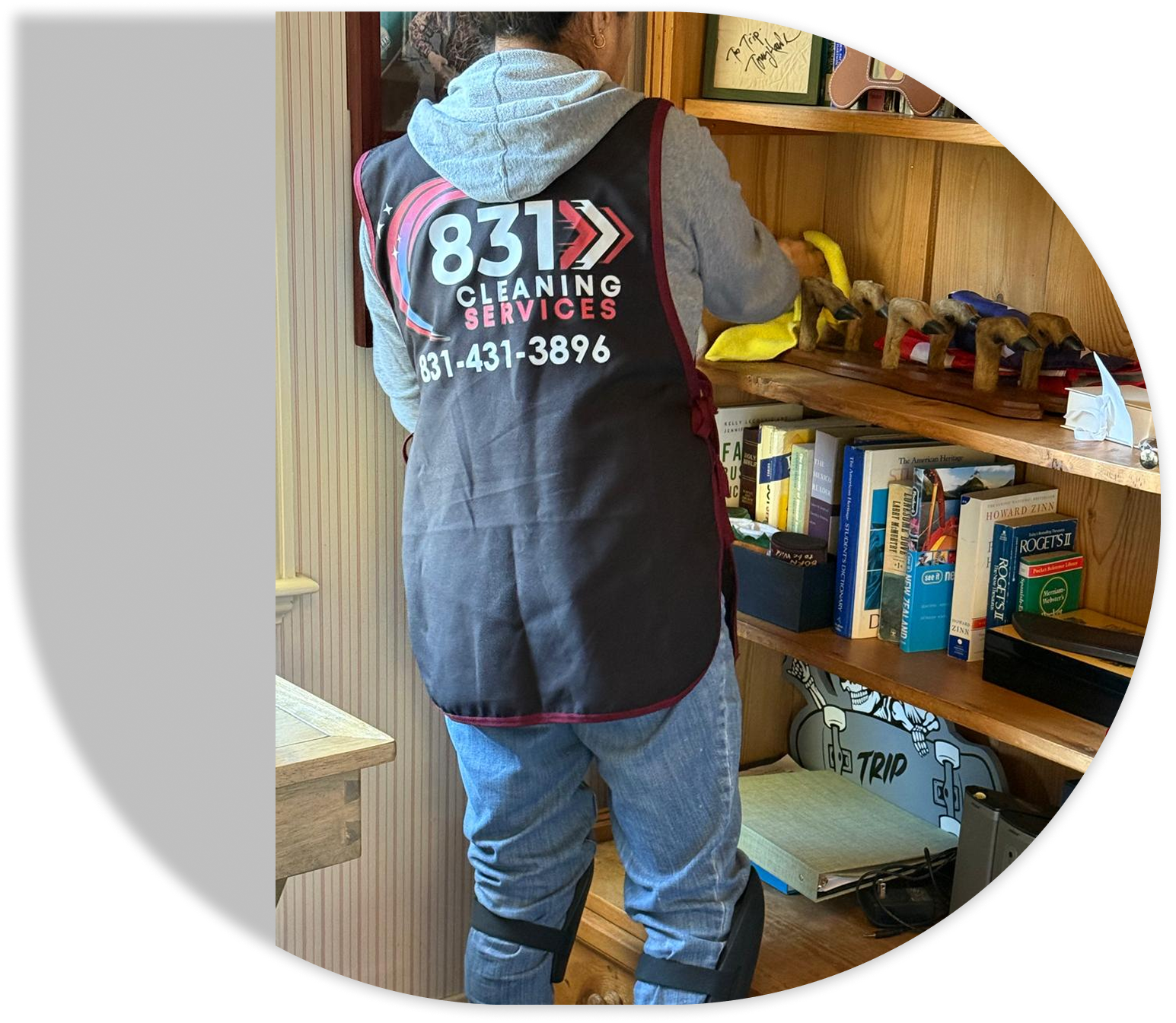 Residential cleaning in action